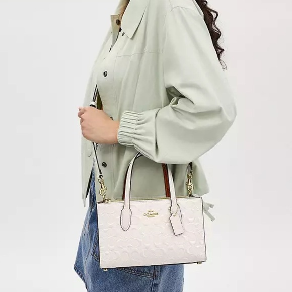 NWT Coach Outlet Nina Small Tote Bag In Signature Leather - Picture 7 of 13